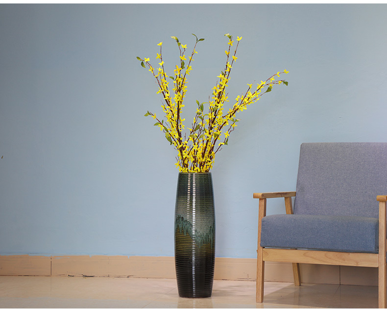 Jingdezhen modern European contracted decorate ceramic vase landing big sitting room, the dried flower arranging flower art