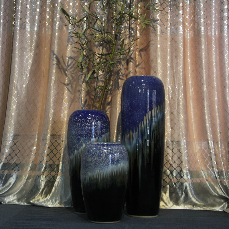 POTS of new Chinese style villa home furnishing articles ceramic cylinder ground vase vase vase household decoration decoration