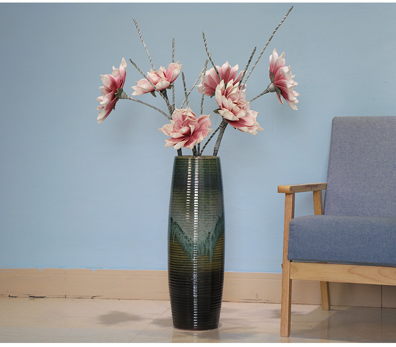 Jingdezhen modern European contracted decorate ceramic vase landing big sitting room, the dried flower arranging flower art