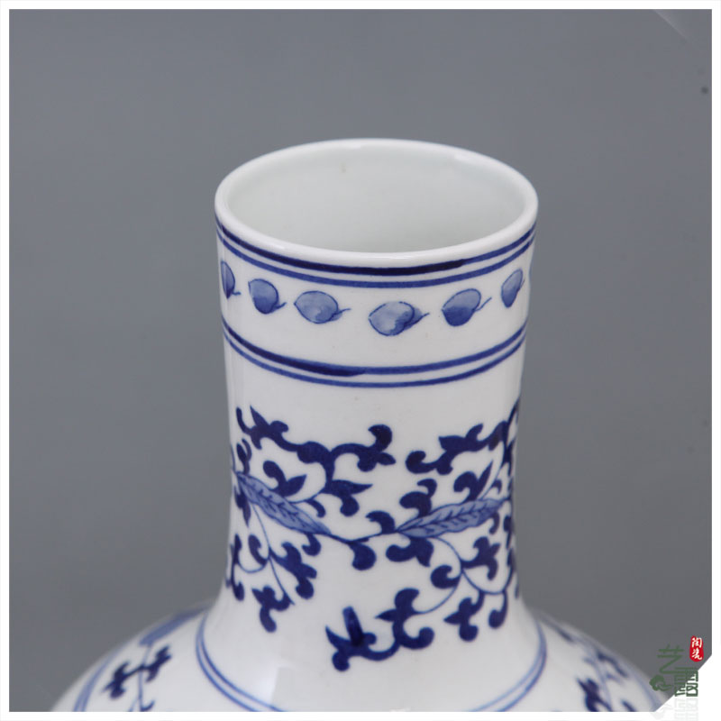 Jingdezhen ceramics antique blue and white porcelain vase modern home sitting room adornment handicraft furnishing articles