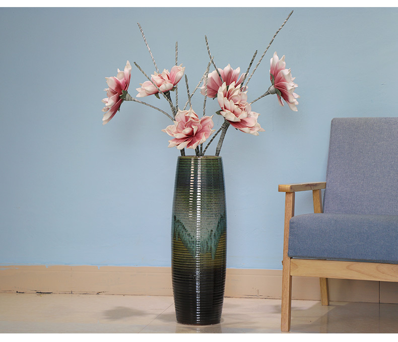 Jingdezhen modern European contracted decorate ceramic vase landing big sitting room, the dried flower arranging flower art