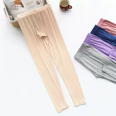 Spring and Autumn Modal Sanitary Pants Women's Thin Warm Pants Single Skinny Large Size Elastic Interior Pants