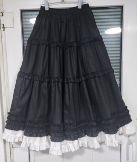 【王妍与夏季】棉荷叶边多层加长裙开衫底配裙 各种颜色定制款