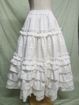 Wang Yan and summer※Cotton ruffle multi-layer extended skirt cardigan bottom with skirt with July prologue JSK custom