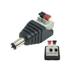 Push-on DC power connector DC power male plug-in DC male LED power plug 5 5 2 1mm
