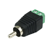 RCA revolution 126 green terminal screw AV male connector to positive and negative wiring welding-free audio and video connector