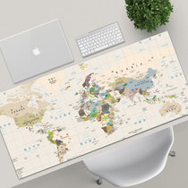 World Map Mouse Pad Super Size Computer Keyboard Male China Wind Retro Table Mat Game Electric Race Office Creativity