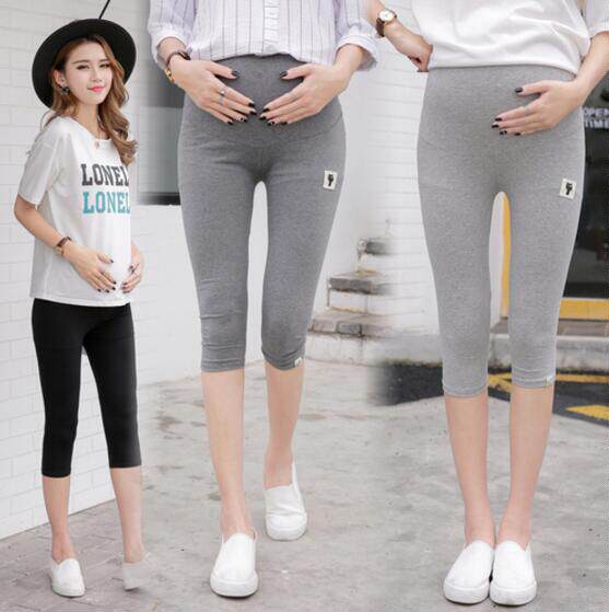 Summer dress new pregnant women fat MM200 jin modal ice silk cropped pants large size plus fat elastic inner pants outer wear
