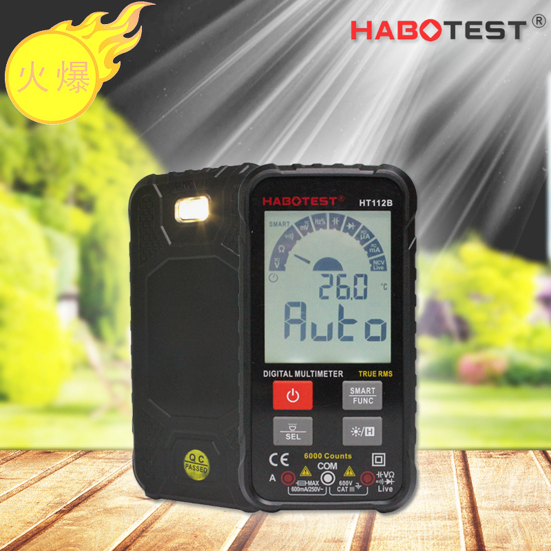 Habotest Ht112B Flap Pocket Pants  Type Automatic Range True Effective Value Digital Electrician Multimeter