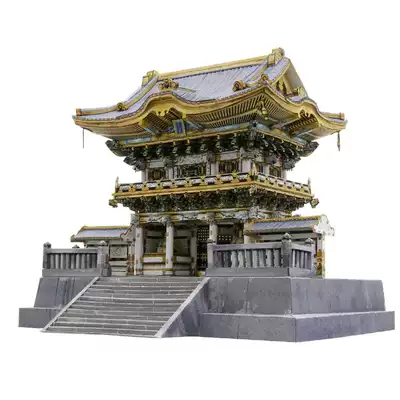 熊本城姬路城浅草寺雷门东照宫大阪城松本城日本古建筑纸模型手工