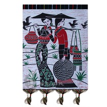 Guizhou Anshun specialty Miao cloth painting ethnic minority characteristic pattern double-layer mural 56 * 78cm