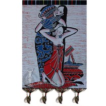 Miao cloth painting ethnic minority characteristic pattern double-layer mural Miao Dai shampoo girl 56 * 78cm