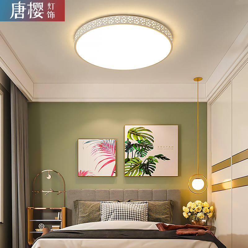 led ceiling lamp thin round warm romantic simple modern living room room children's room bedroom lamp snowflake