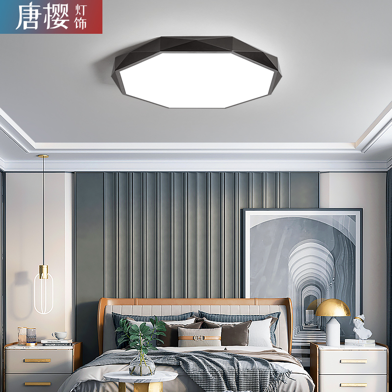 Bedroom Lamp Nordic Style LED Ceiling Lamp Modern Minimalist Creativity Black & White Bookroom Light Room Living-room Lamp Anise