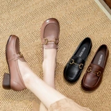 Туфли для матери, обувь для кожаной обуви, комфортные лоферы, для среднего возраста, из натуральной кожи, мягкая подошва