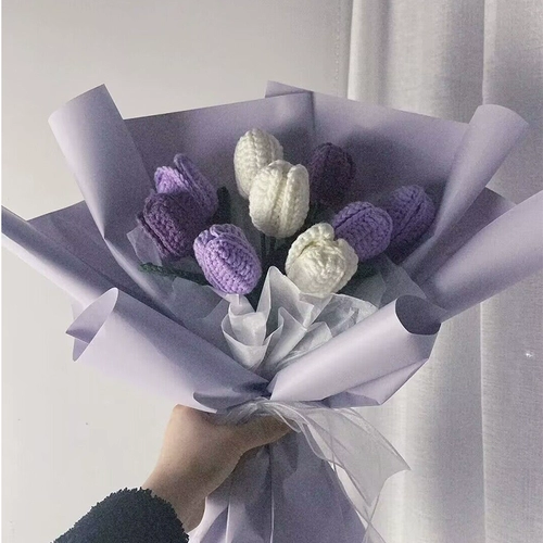 Набор материалов ручной работы, плетеный трикотажный крючок для вязания для друга, букет, «сделай сам», подарок для девушки