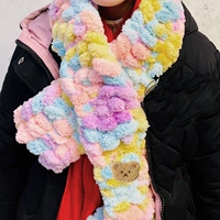 Хлопковый детский шарф, набор материалов, с медвежатами