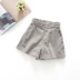 N1ce 17 xuân mới thời trang retro! Corduroy cắt chéo khâu eo đàn hồi quần legging rộng Quần short