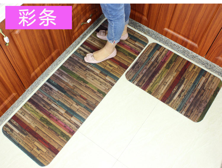 Foot mat bếp Thảm dầu cửa vào thảm trượt phía dưới tấm thảm chùi chân thảm thấm tối giản hiện đại - Thảm sàn miếng lót chống trơn nhà tắm