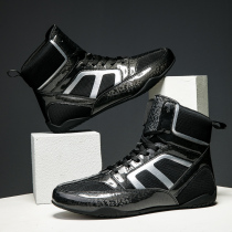 Boxing shoes Sanda shoes mens and womens wrestling shoes weightlifting squats boxing professional training high-top fighting shoes wrestling shoes