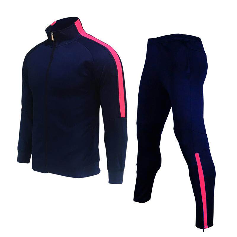 Football Suit Long Sleeve Jacket Training Wear front warm-up jacket Men's sports Spring and autumn season Play Suits Full-laced suit