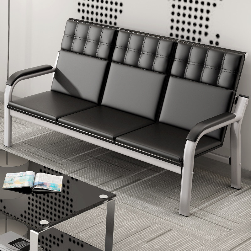 Small Family Business Office Sofa Brief Modern Fashion Trio Guests Reception Office Tea Table Combined Benches