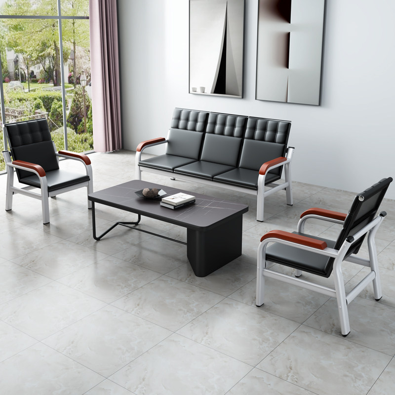 Small reception waiting chairs business office row chairs three-person double-person public rest small sofa chair