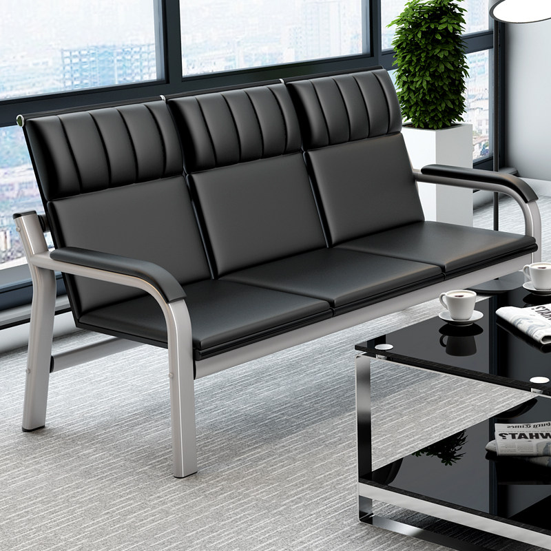 Brief Modern Office Sofa Tea Table Composition Business Reception Guest Office Sofa Trio Position Sofa package