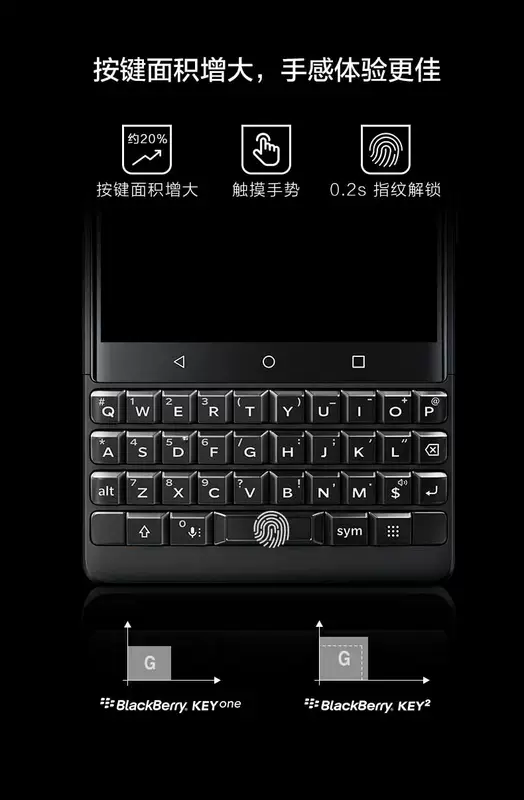 BlackBerry / Blackberry KEY2 thẻ kép ở chế độ chờ kép đầy đủ Điện thoại di động Netcom 4G keyone thế hệ thứ hai mới - Điện thoại di động