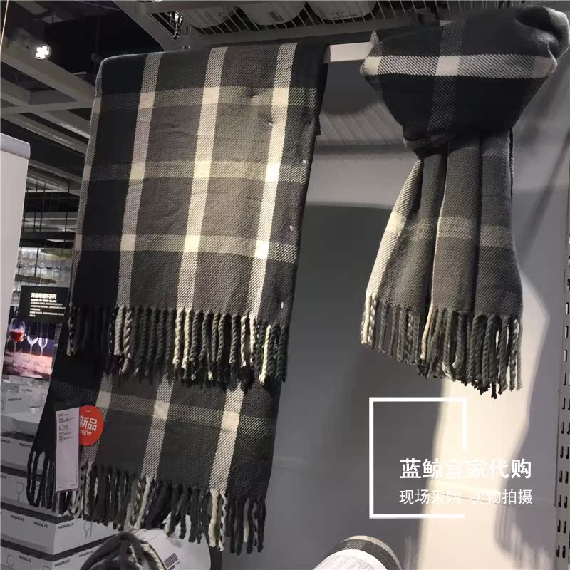 IKEA mua trong nước Kafdan màu xám giải trí chăn ấm chăn len chăn 130x180 cm - Ném / Chăn chăn lông cừu xịn