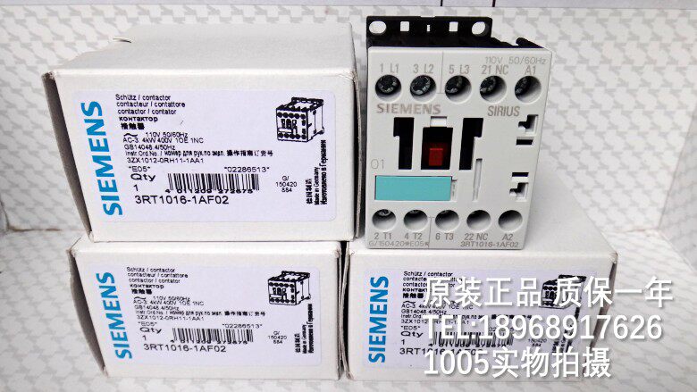 Contactors 3RT1015 3RT1016 3RT1016 1AP01 1AP01 1AB01 1AB01 -1AF02 -1AF02 -1AF02