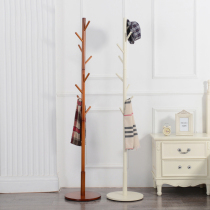 Simple solid wood floor clothes hat rack single lever type bedroom modern minima small home economy type hanging clothes hanger bag rack