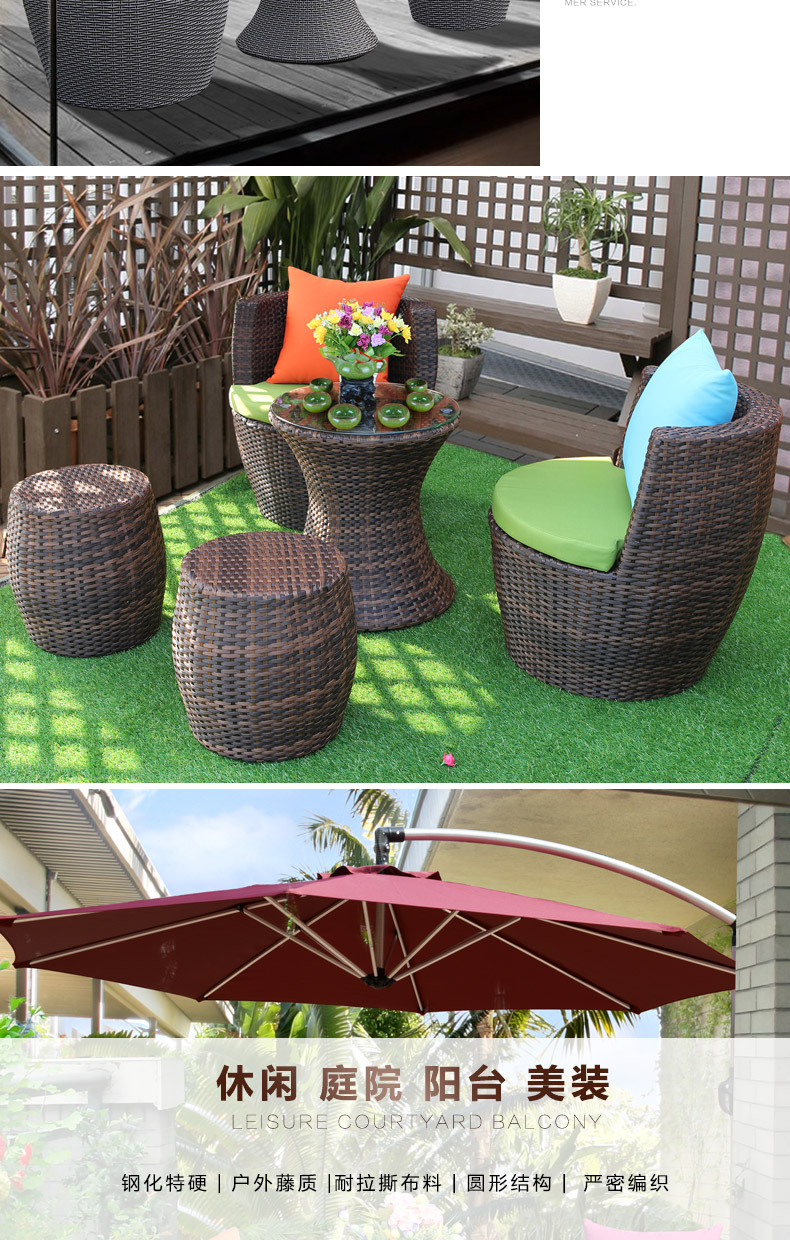 Mây nhà mây ghế mini bàn cà phê ba mảnh ban công bảng và ghế sân vườn sân vườn phân ngoài trời nội thất sân vườn ghế ban công