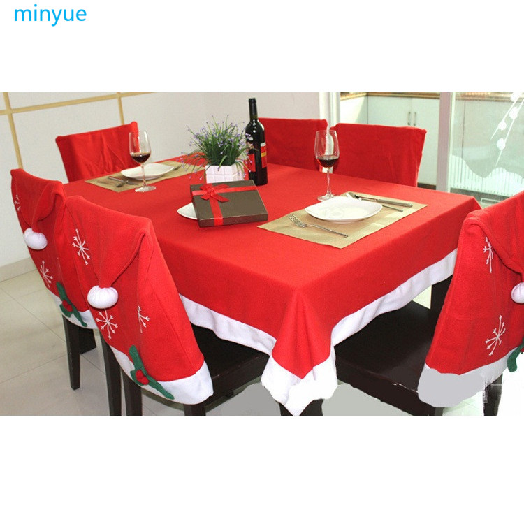 208*132cm Christmas Table Cloth Red Rectangle Table Cover