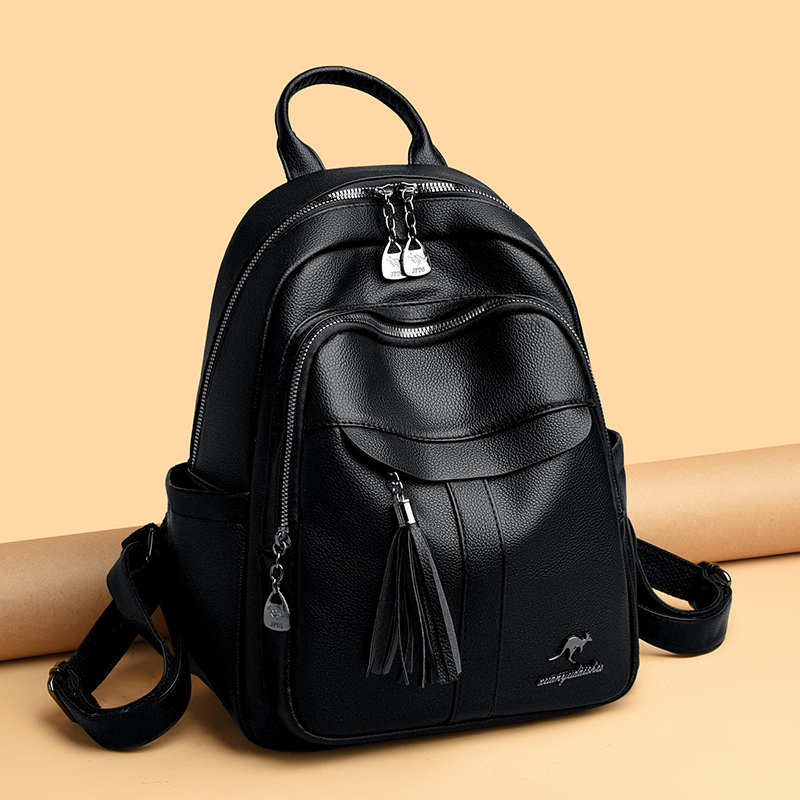 Genuine Leather Backpack for Women 2026 Fashionable New Large-Capacity Versatile Bag First Layer Cowhide Soft Leather Korean Style Backpack Trendy Genuine Leather Backpack for Women 2026 Fashionable New Large-Capacity Versatile Bag First Layer Cowhide Soft Leather Korean Style Backpack Trendy