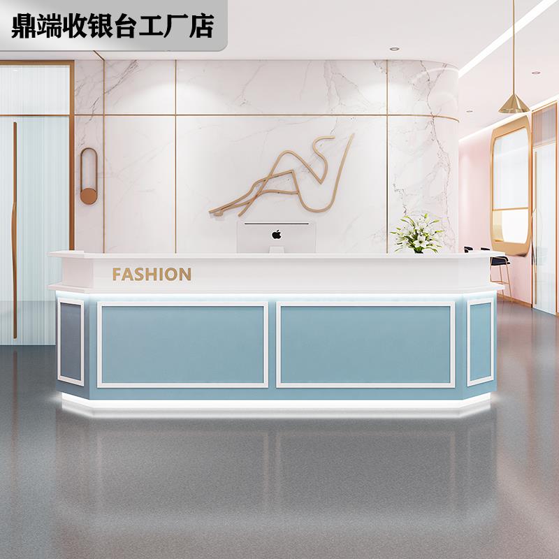 Bar cashier counter simple modern milk tea shop bar beauty salon front desk baking paint salon clothing shop reception desk