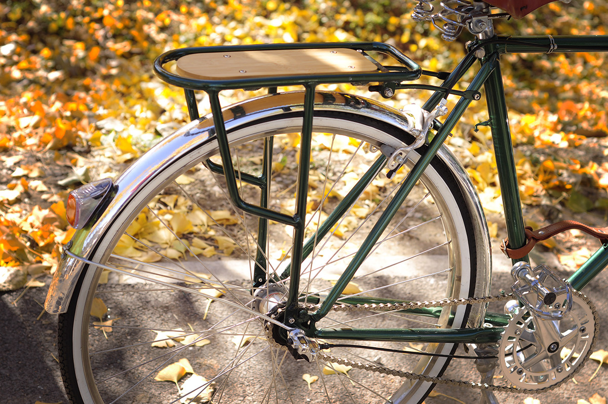 Savorello Sa Luo vintage bicycle integrated bamboo board rear shelf carrying people c bicycle hanger seat tail rack