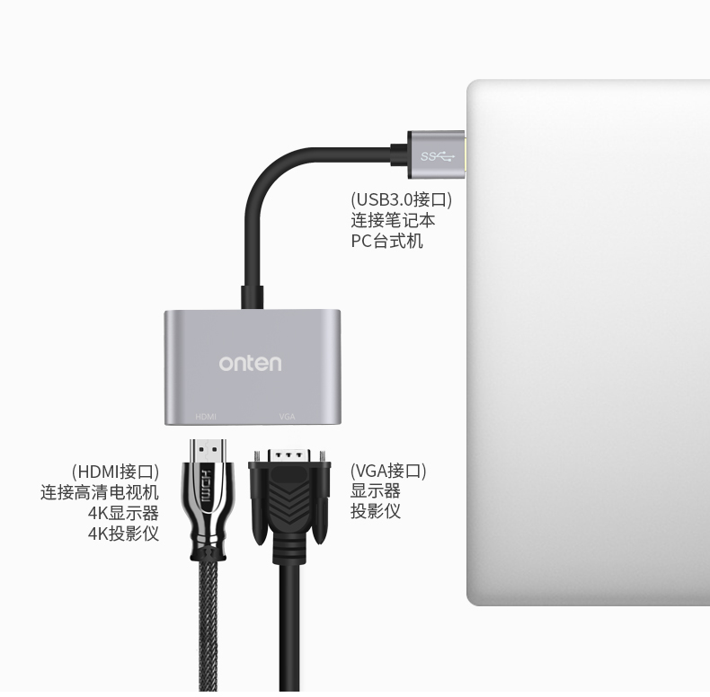chuyển proton cổng vga USB3.0 châu Âu usb để HDMI chuyển đổi mở rộng bên ngoài card adapter video HD PC máy tính xách tay với cáp máy chiếu màn hình TV - USB Aaccessories cáp kết nối ổ cứng hdd