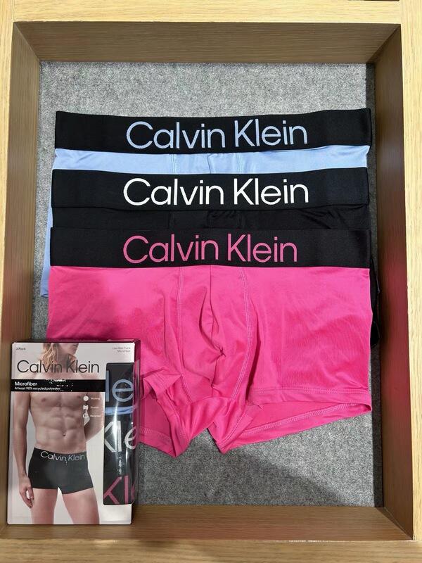 Chinese Valentine's Day Romantic [Three-Piece Set] Ck Men's Lightweight Smooth Low-Rise Anti-Pinch Boxer Briefs Np2607