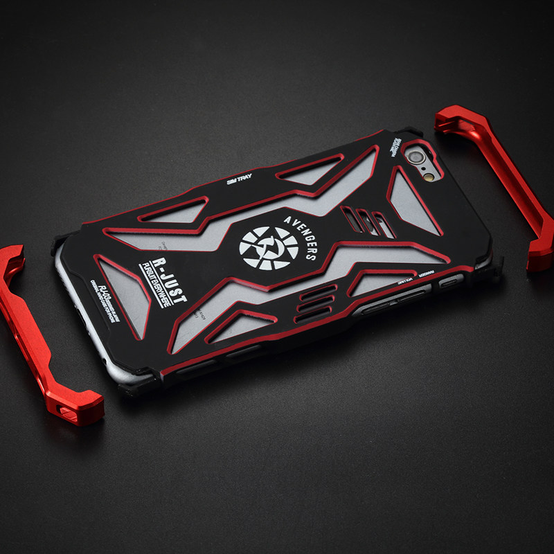 R-Just Avengers Superhero Aluminum Metal Case Cover with Shockproof Hard PC for Apple iPhone SE/5S/5