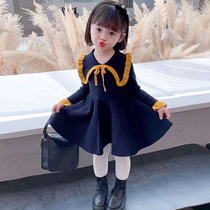 Children Knit Dress Dress Woman 2022 Spring Autumn New Ocean Gas Princess Dress Korean Version Baby Boy Dress Sweaters Dress