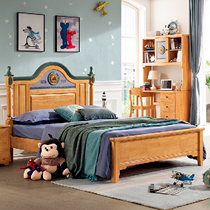 American childrens bed boy single bed 1 35 meters childrens bed full solid wood 1 5m teen bed meters eight suites