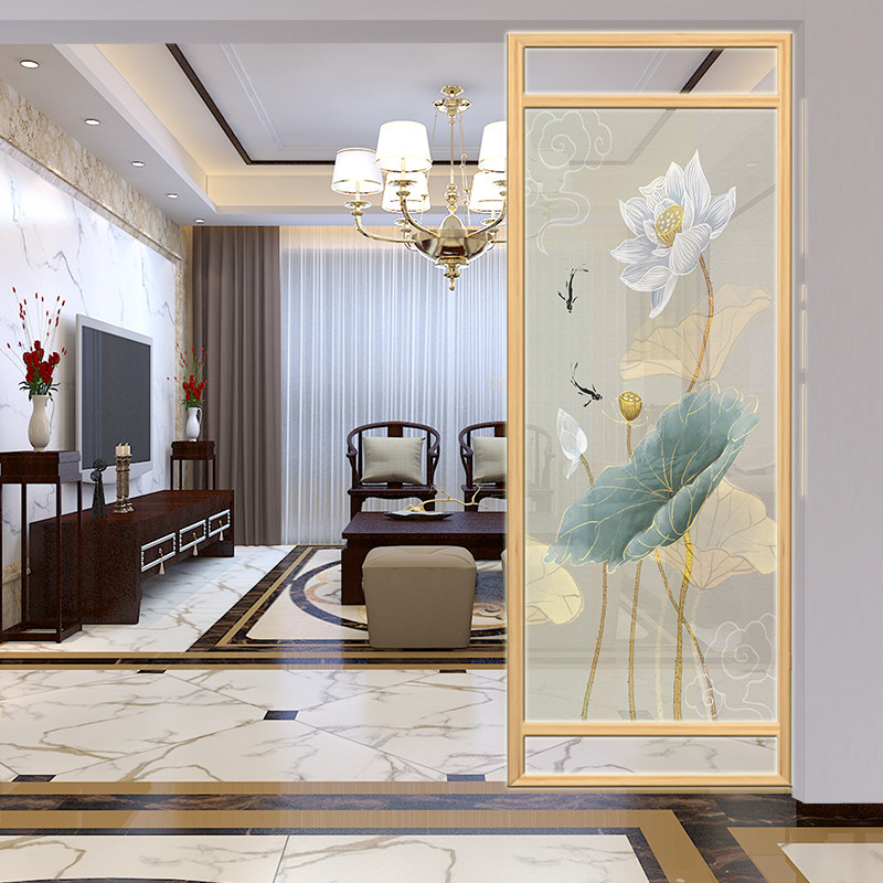 Nordic screen partition wall living room simple modern small apartment solid wood entrance porch hotel bedroom semi-transparent seat screen