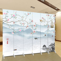  Chinese screen folding mobile bedroom blocking home decoration partition wall Living room Hotel office double-sided folding screen
