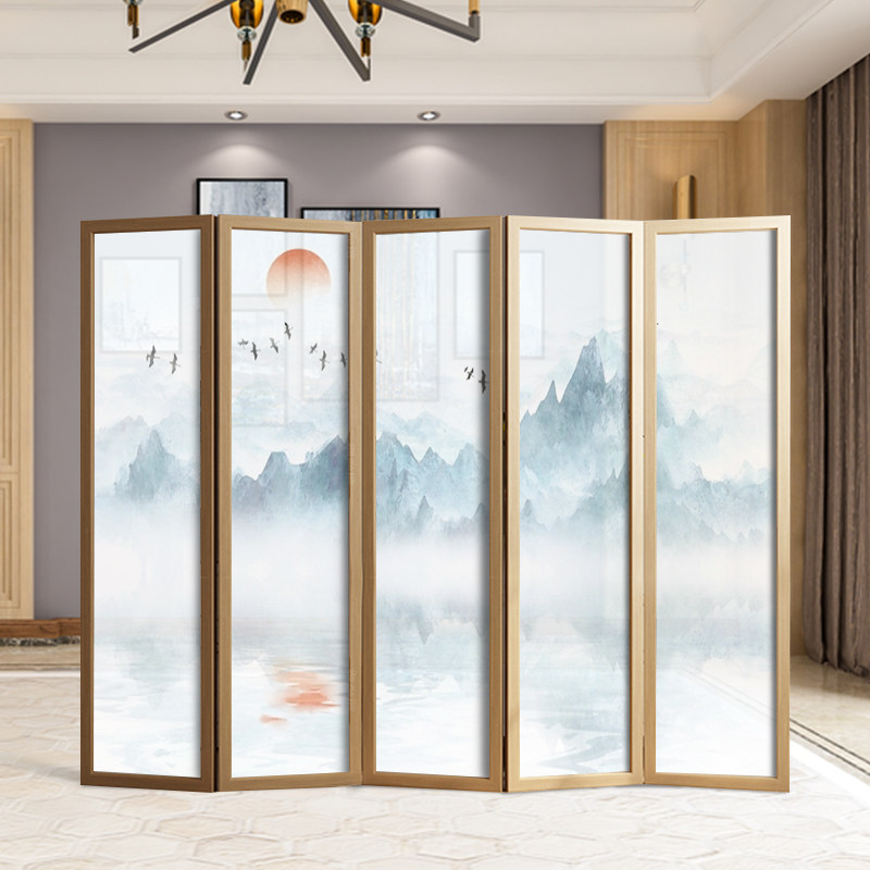 Screen partition living room modern folding mobile simple net red decoration porch cover wall Chinese bedroom home