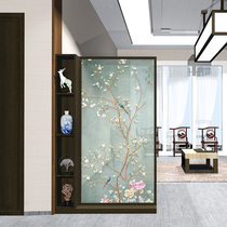  Screen partition Living room entrance cabinet New Chinese solid wood wall bedroom home decoration shelf block seat screen home entry
