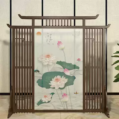 New Chinese style screen partition Living room bedroom block home decoration porch Simple modern solid wood office seat screen