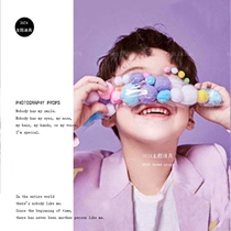 New childrens photo props creative color ball studio indoor shooting Korean fashion hand holding plush ball