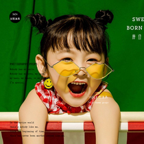 Childrens photography props creative glasses new fashion photo personalized glasses photo shooting yellow lip glasses