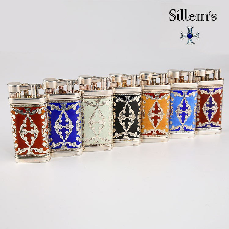 Germany imported Sillems cross anchor pipe lighter oblique multi-functional pressure rod double-sided enamel